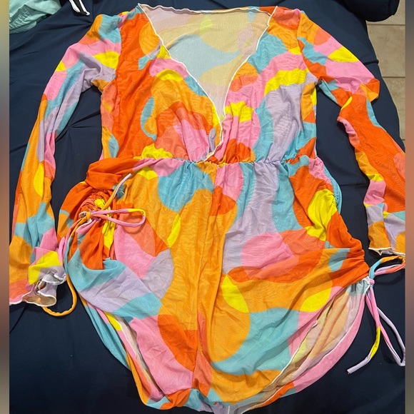 2 pc bikini bottom swim suit with cover up - Picture 3 of 3